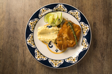 Pork fillet of pork with sweet potato puree