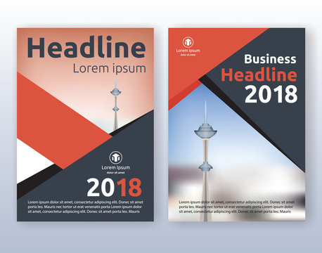 Multipurpose corporate business flyer layout design. Suitable for flyer, brochure, book cover and annual report. Red and black color scheme in A4 size layout template background with bleeds.