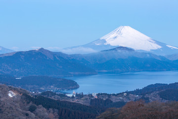 Fototapeta premium Fuji Mountain Lake Hakone Sunrise