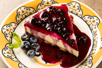 Delicious cheesecake with berries