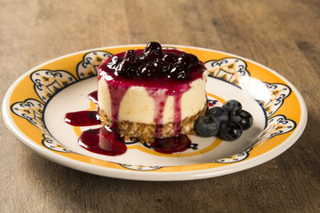 Delicious cheesecake with berries