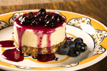 Delicious cheesecake with berries