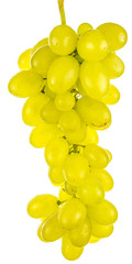 grappe de raisin blanc, fond blanc 
