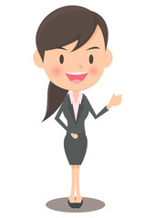 話す女性会社員