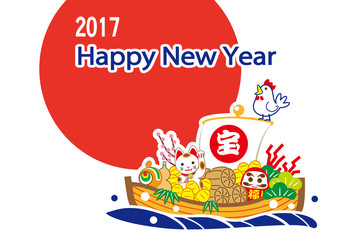 酉年　宝舟　テンプレート