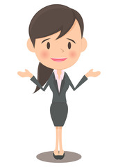 愛想笑いの女性会社員