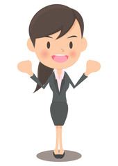 励ます女性会社員