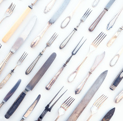 beautiful vintage cutlery,  knife and fork pattern