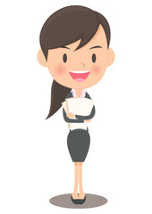 書類を持つ女性会社員