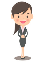 納得する女性会社員