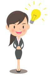 閃く女性会社員