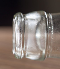 glass bottle neck. macro