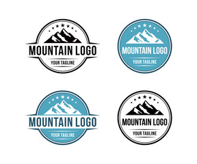Star Mountain Vintage Circle Logo Design