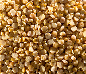 peas on the table as a background