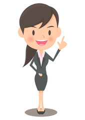 思いつく女性会社員