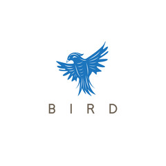 vector design template of the abstract bird