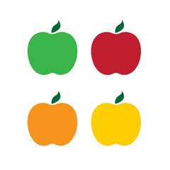 set of different apples vector design illustration