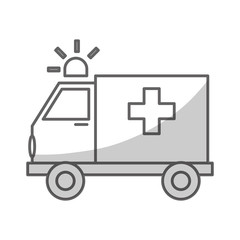 ambulance with siren icon image vector illustration design 