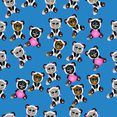 cat in panda costume