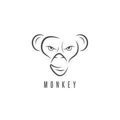 vector design template of the monkey face