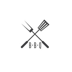 bbq tools simple icon vector design template