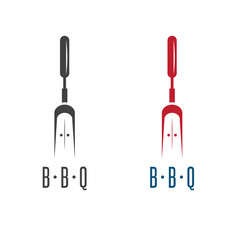 bbq tools gate simple icon vector design template