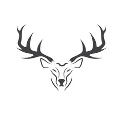 deer head vector design template,hunting illustration