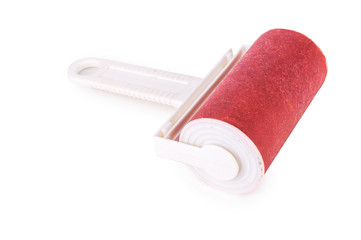 Adhesive roller for cleaning cloth from animal fur and hair