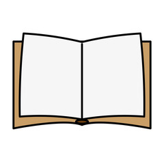Opened book icon over white background. vector illustration