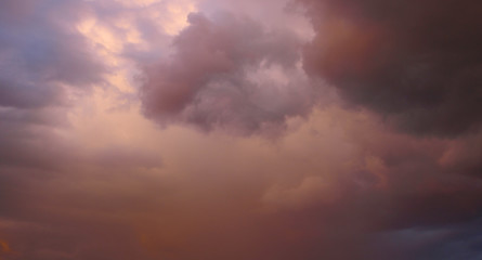 Rain clouds during a hurricane.