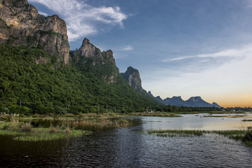 Mountain and lake