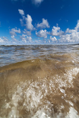Cloudy day by gulf of Riga, Baltic sea.