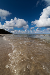 Cloudy day by gulf of Riga, Baltic sea.