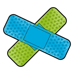 crossed bandages icon image vector illustration design 