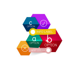 Abstract infographic geometric templates