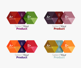 Business geometric layouts with option text