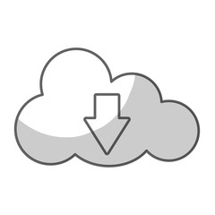 cloud storage icon image vector illustration design 