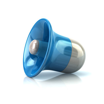 Blue Loudspeaker Icon