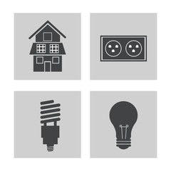 collection electricity power energy icons vector illustration eps 10
