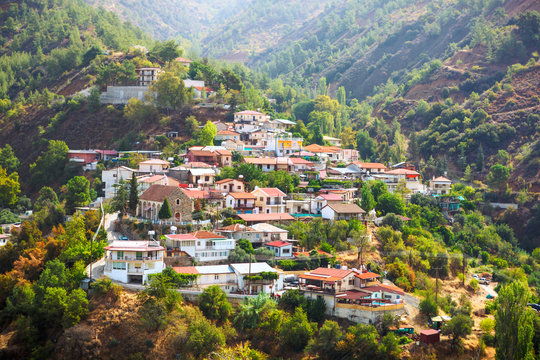 Small village in cyprus mountain.