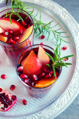 winter pomegranate sangria
