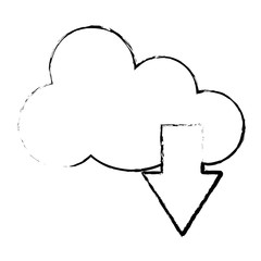 cloud storage icon image vector illustration design 