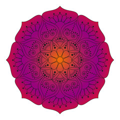 Flower Mandala. Vintage decorative elements. Oriental pattern, v