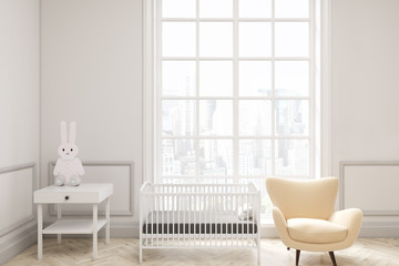 Baby's room with a large window