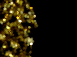 красивый фон из желтых отблесков на черном фоне    