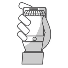 modern cellphone icon image vector illustration design 