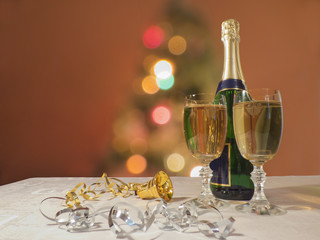 New Year champagne glasses