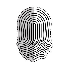 finger print icon over white background. vector illustration