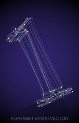 Vector illustration of a Multicolor sketched 1. Hand drawn 3D 1.