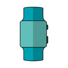 smart watch icon over white background. wearable technology devices concept. colorful design.  vector illustration